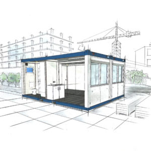 Wohncontainer mieten Bürocontainer mieten Bürocontainer kaufen Mietcontainer Sanitärcontainer mieten Sanitärcontainer kaufen -Containeranlage mieten - Wohncontainer mit Küche und Bad