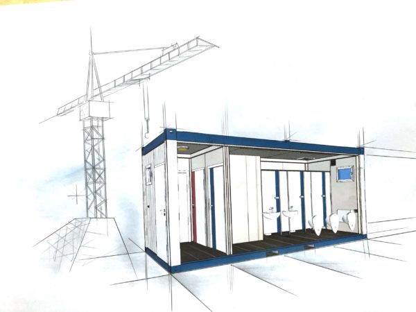 Bürocontainer mieten Bürocontainer kaufen Mietcontainer Sanitärcontainer mieten Sanitärcontainer kaufen - mobile Duschen - Baustelle Container