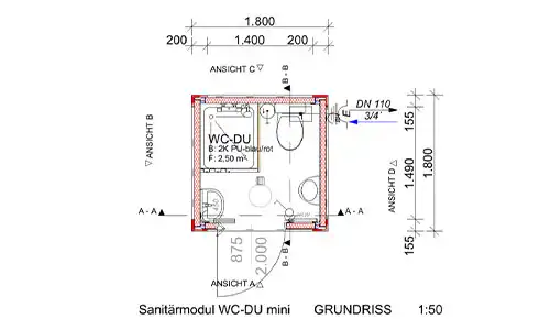 Sanitärcontainer mieten
