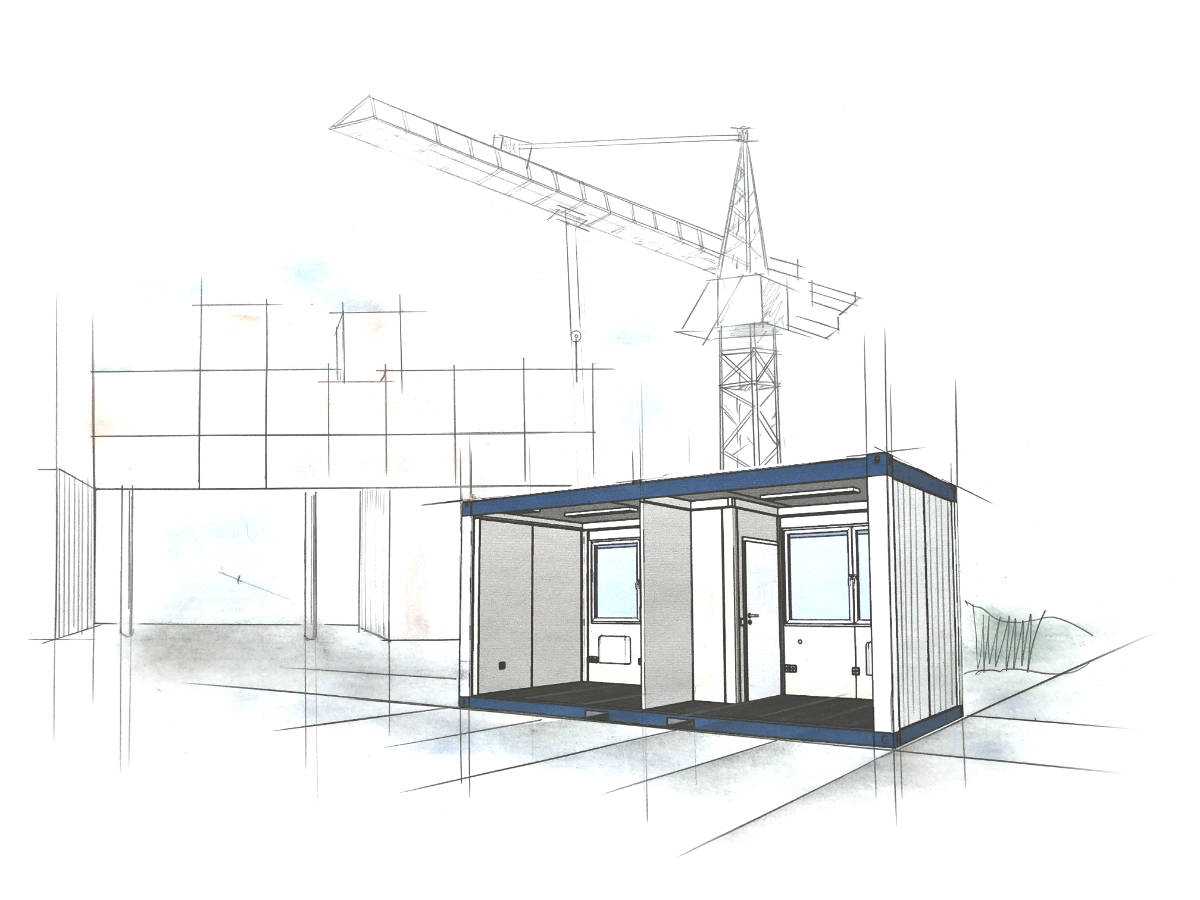 bürocontainer mieten, bürocontainer mieten kosten pro tag, bürocontainer mieten RLP, raumcontainer standard mit wc und kueche 20 ft - Container Grösse - Wohncontainer Preise - Container Preis - Container Preise Mainz